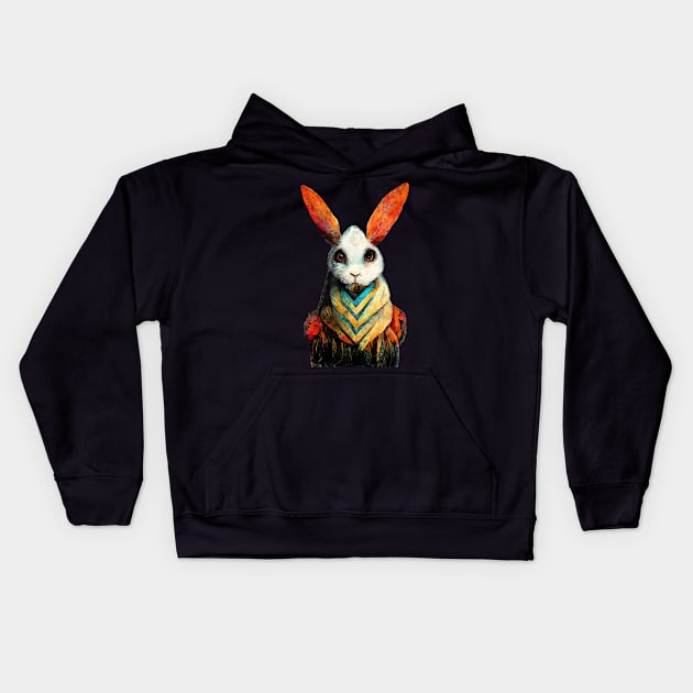 Rabbit watercolor painting #rabbit Kids Hoodie by JBJart